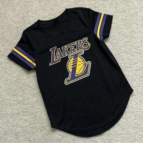 Ultra Game NBA Women’s Soft Mesh Los Angeles Lakers T-Shirt Black Size Small - Picture 12 of 13